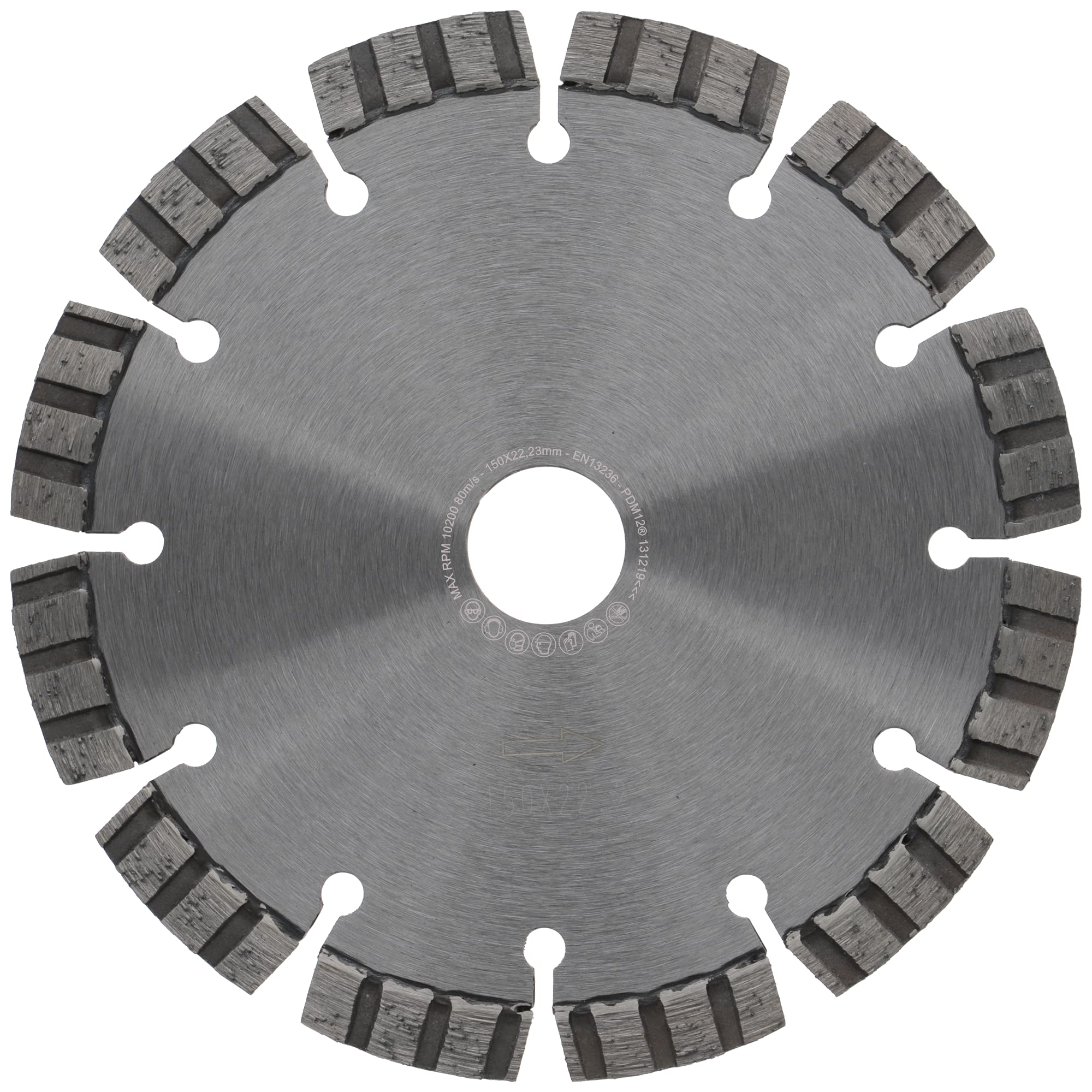 PRODIAMANT Disco diamantato premium Calcestruzzo Granito 150 mm x 22,2 mm Disco diamantato 2x 150mm