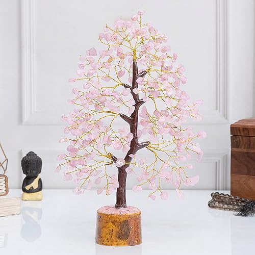 Miniatura 6 de Árbol de cuarzo rosa  Piedra preciosa  Feng Shui  Árbol de chakras  Cristal curativo  Árbol del dinero  Energía positiva  Árbol de la vida