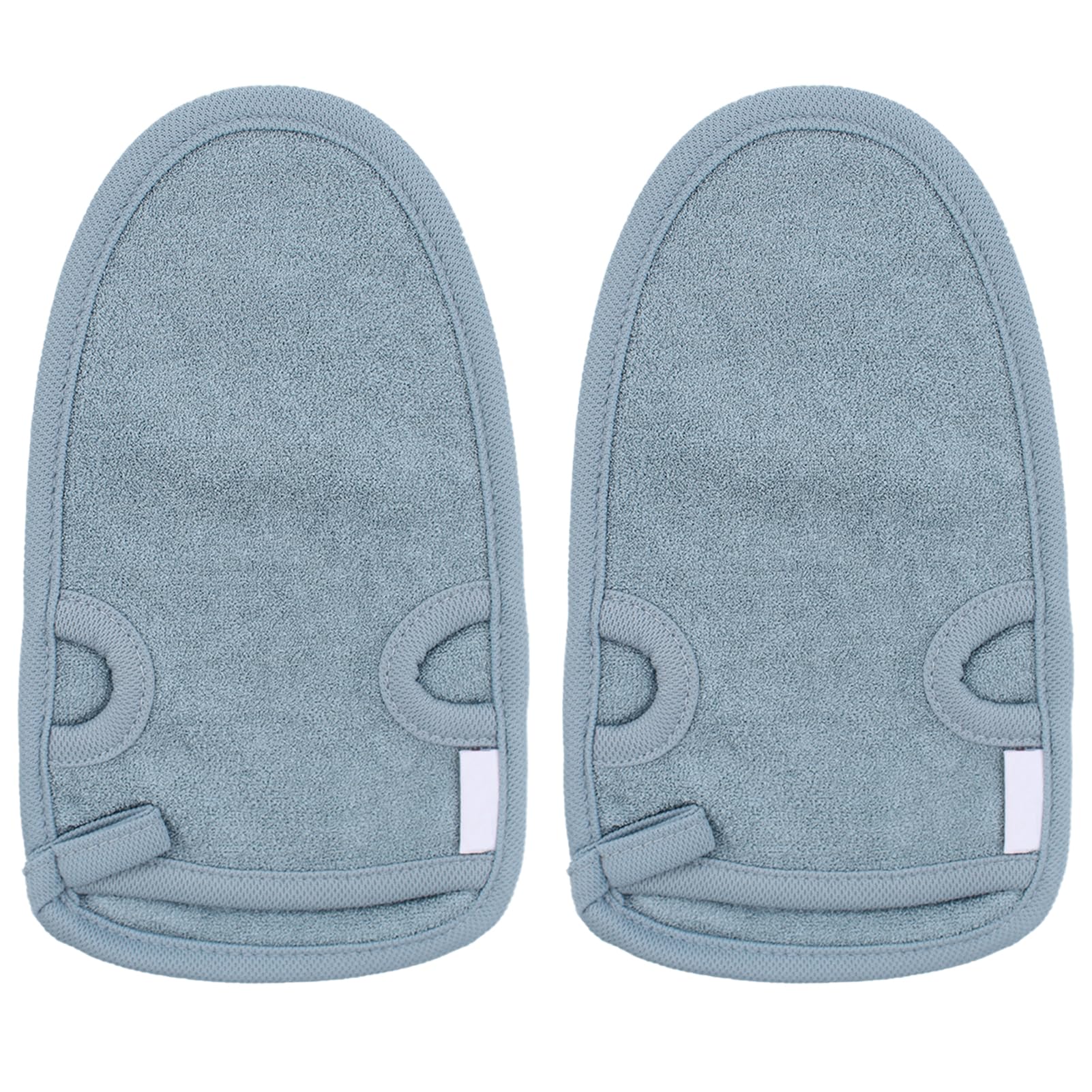 2 piezas guante exfoliante corporal,manopla para exfoliación profunda,Guantes Exfoliantes para Ducha de Baño,para Hombre Mujer Limpiar Euerpo Masajee Baño(Gris)