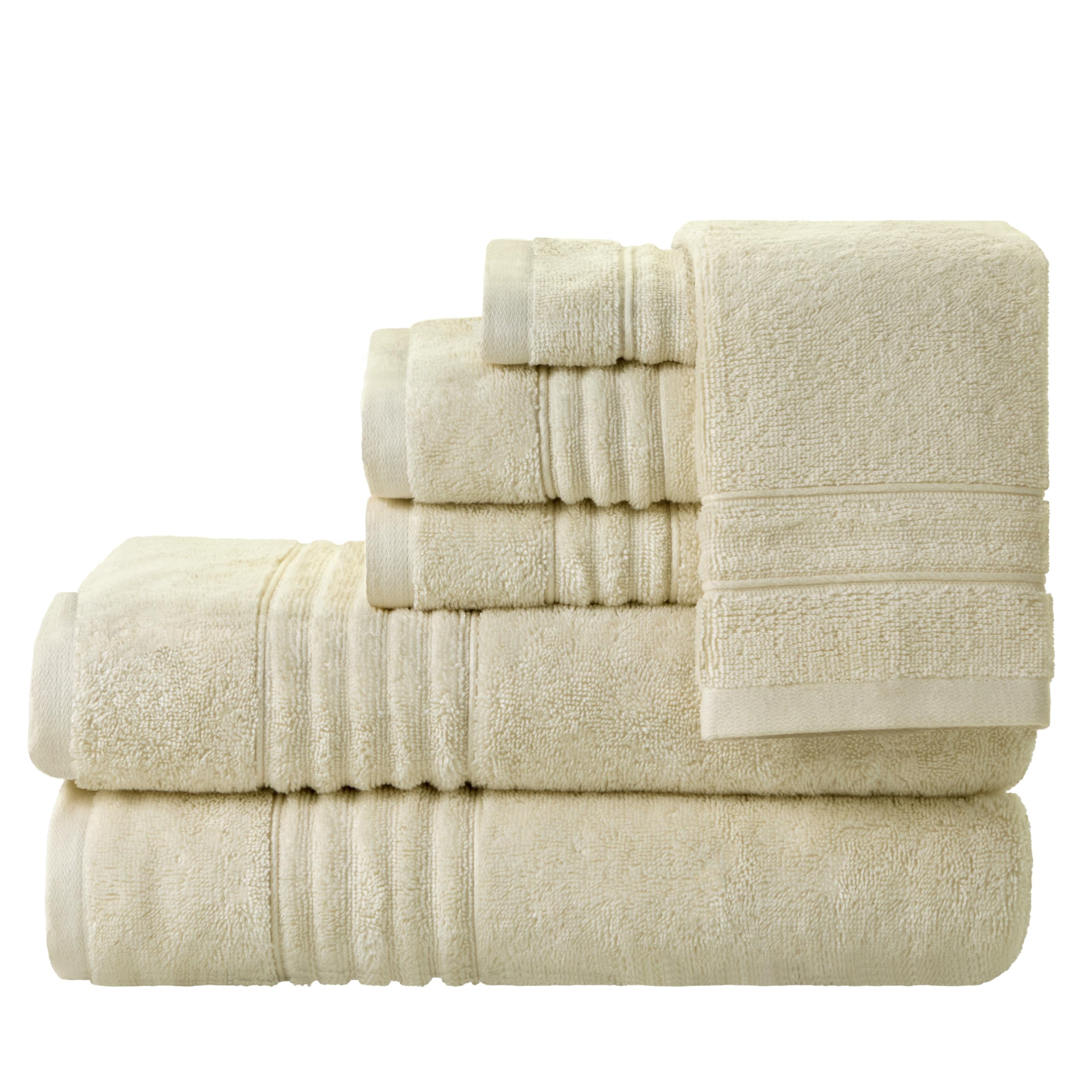 Juego de toallas de baño SKL Home de 6 piezas: tu spa en casa color crema