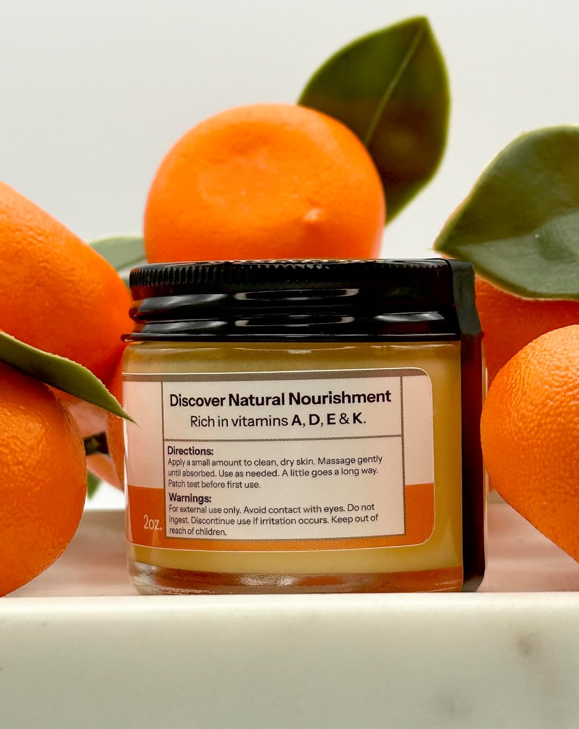 Tallow Balm: Mandarin | 100% Grass-Fed & Finished Beef Suet Tallow with Organic Jojoba Oil | Deep Moisture Balm | All-Natural Multipurpose Skincare for Dry & Sensitive Skin (2oz)