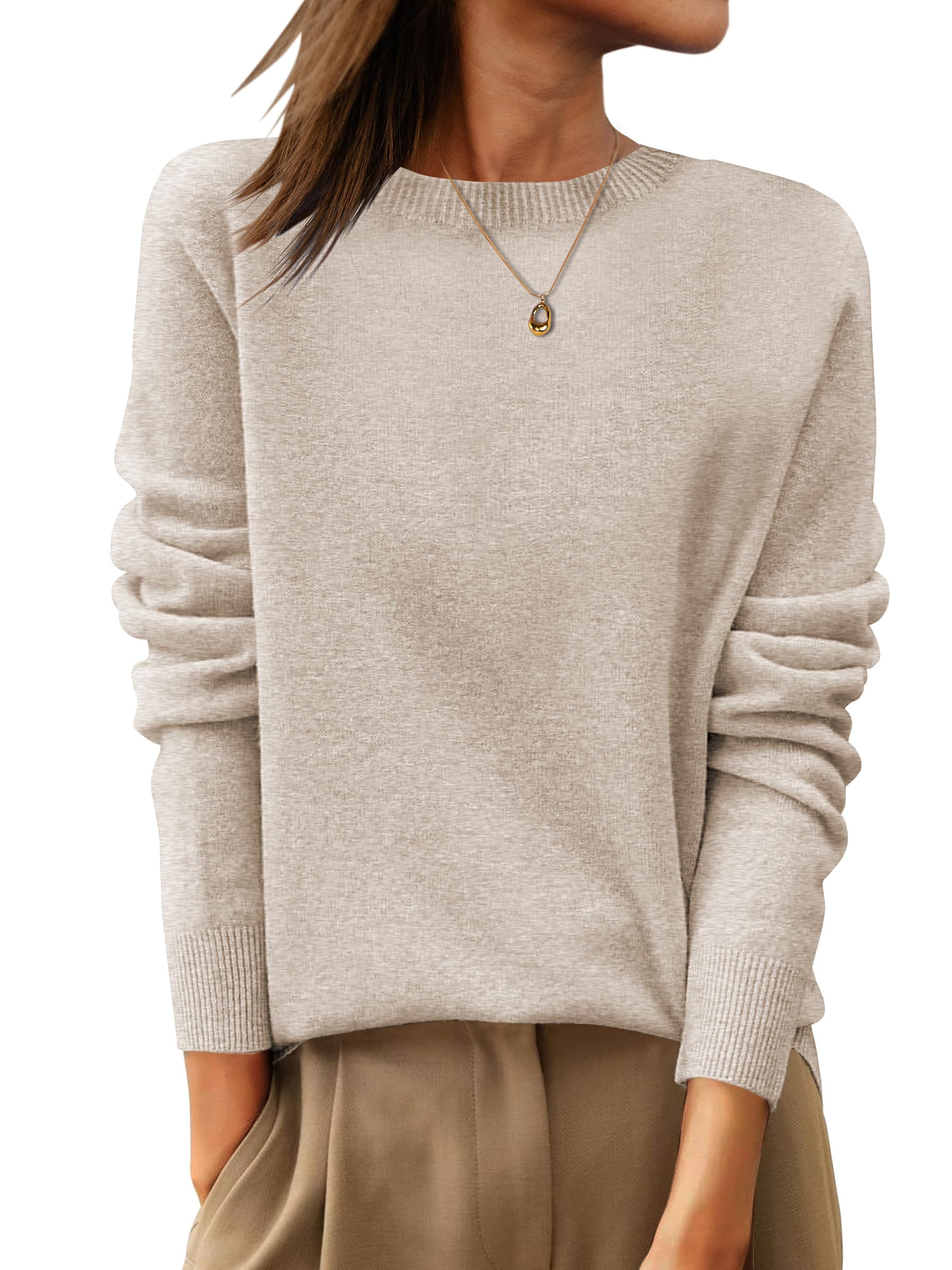 ANRABESS 100% Wool Crewneck Sweater