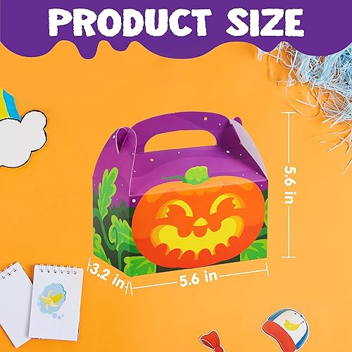 Miniatura 5 de JOYIN 24 cajas de golosinas de Halloween, cajas de dulces, bolsas de cartón para regalos de casa, bolsas de dulces de galletas para niños, dulces