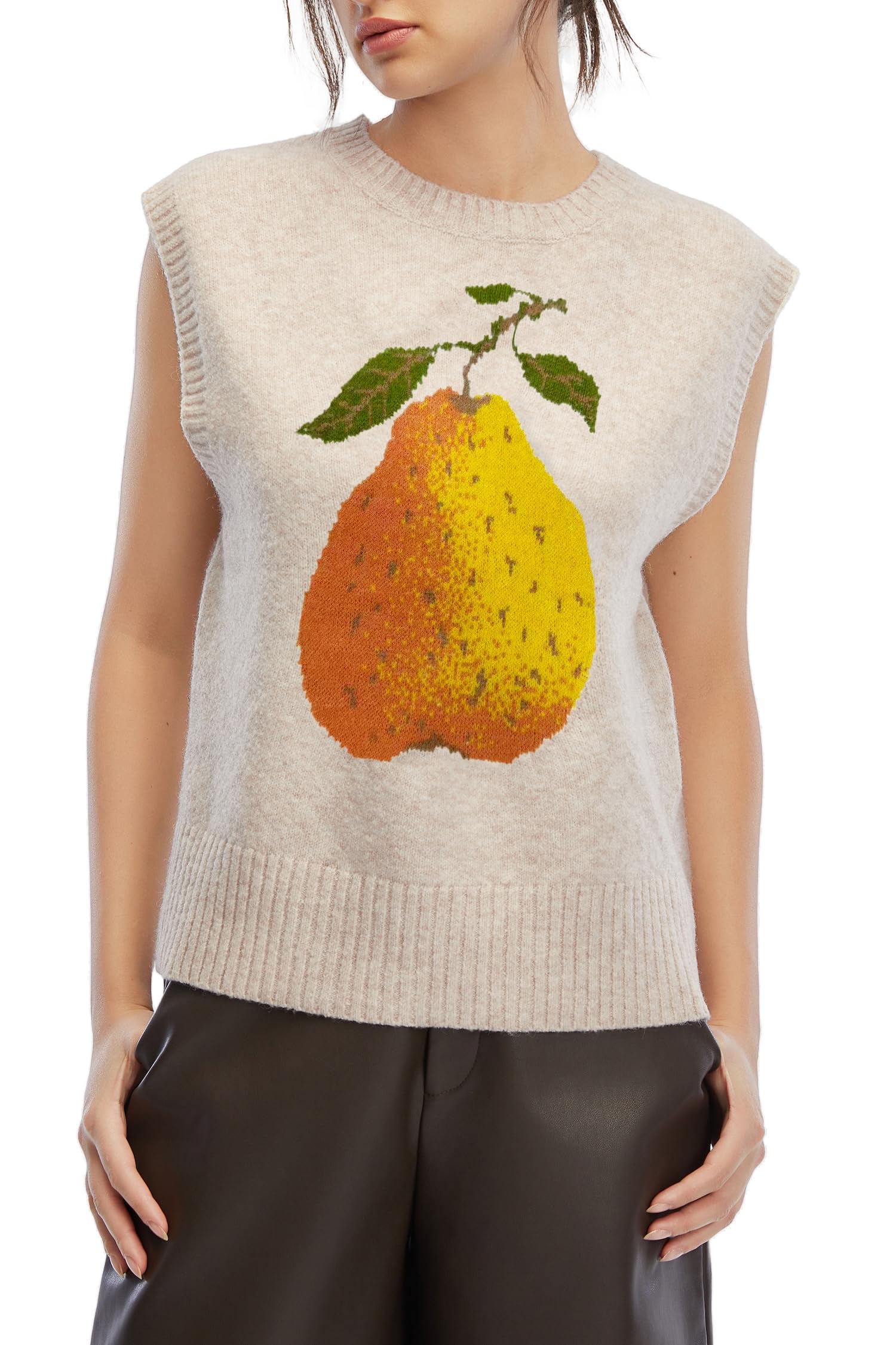 Sweater Vest Women 2025 Cute Sleeveless Pullover Sweater Vest Tops Women Crewneck Fall Trendy Clothes Graphic