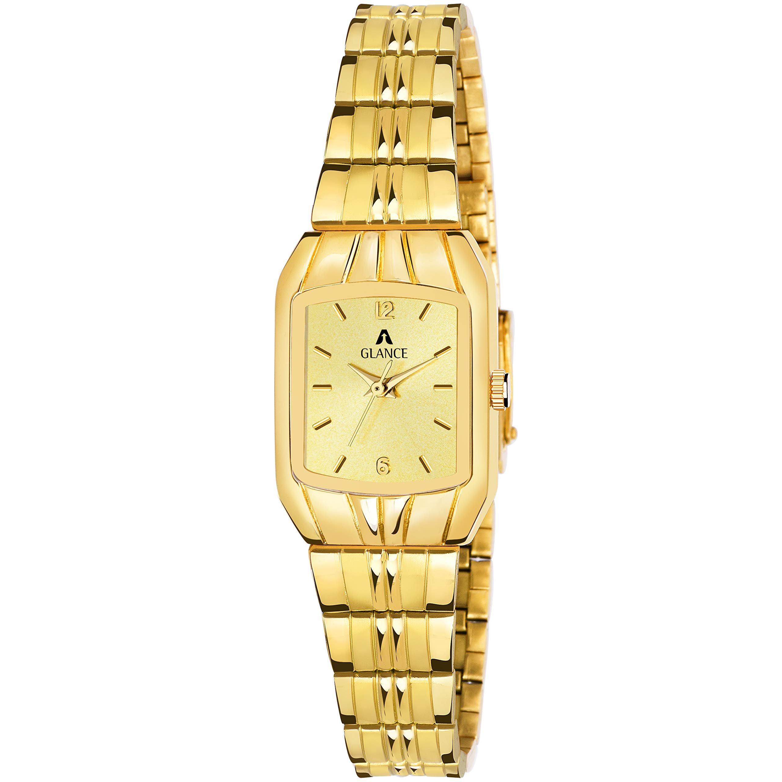 Aglance 9151ym01 Gold Plated Womens Analog Watch Wrist Watch Strap Analogue Wrist Watch for Women and Girls (B07Y9YDVJC) Amazon Price History, Amazon Price Tracker