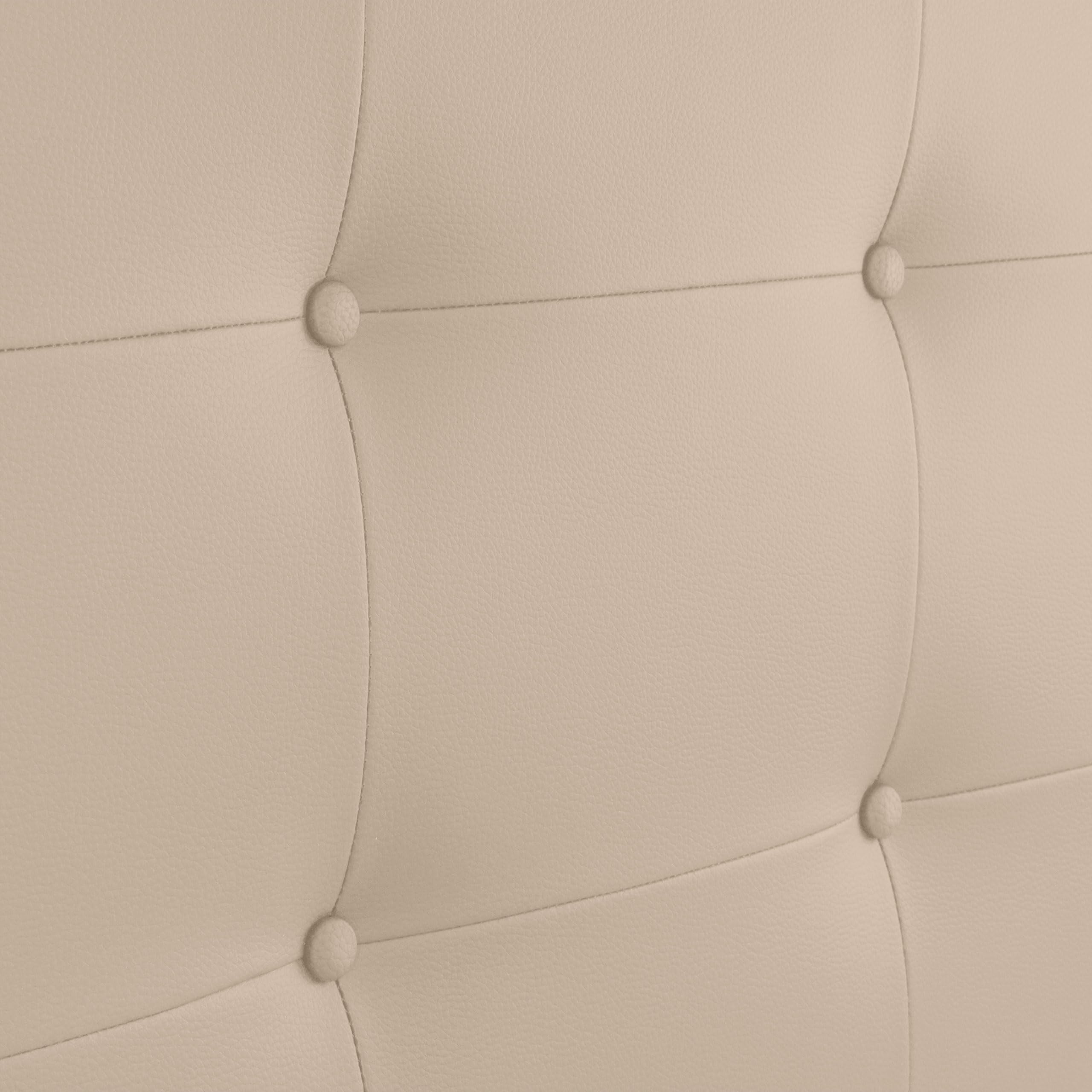 DHOME Cabecero, Cabezales de Cama Capitoné hasta el Suelo. Cabezal tapizado ACUALINE Tela y Polipiel. Cabeceros de Cama Matrimonio e Individual (Polipiel Beige, 145cm (Camas 120/135/140))