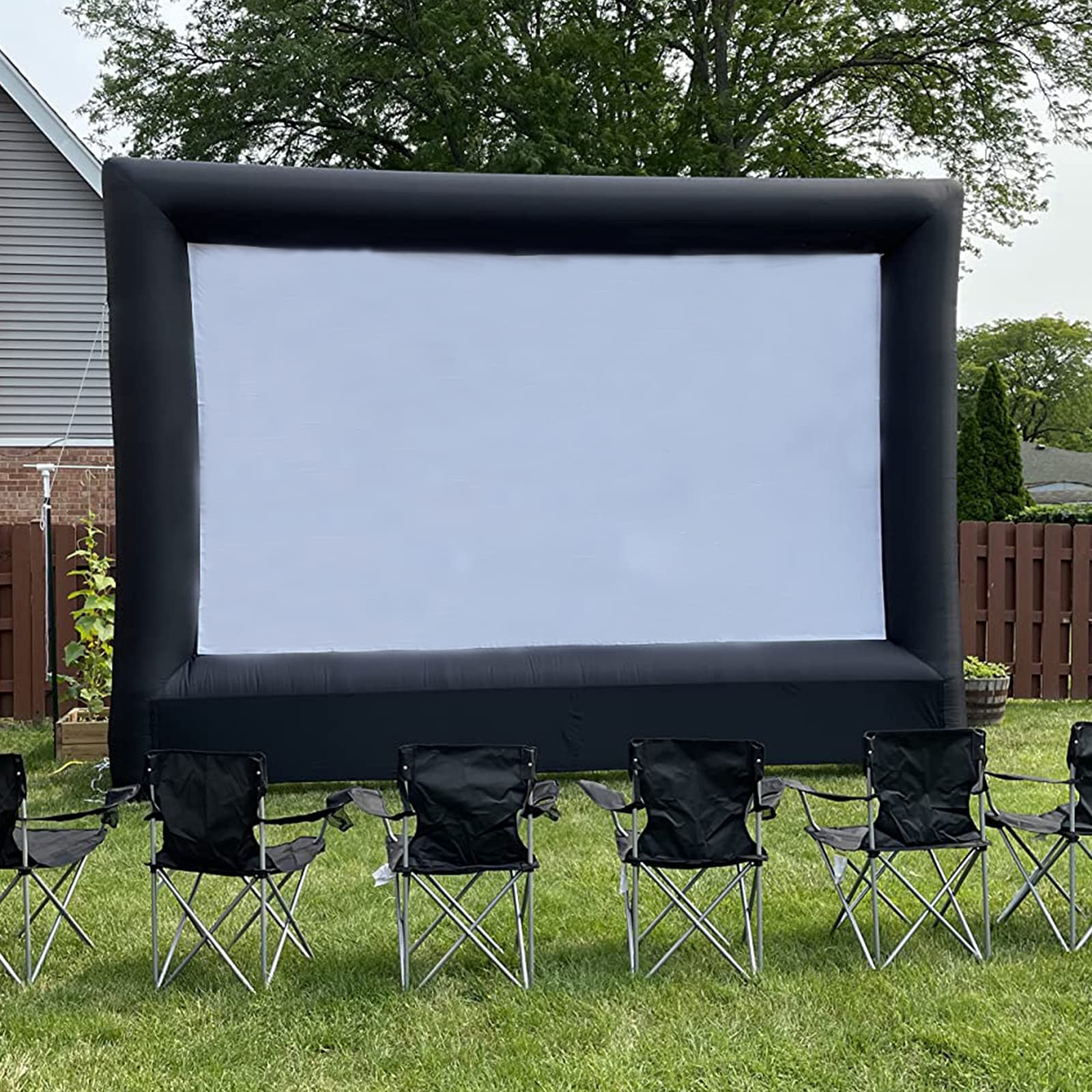 OZIS 16Ft Inflatable Outdoor Projector Movie Screen Blow up Mega Movie Projector Screen with