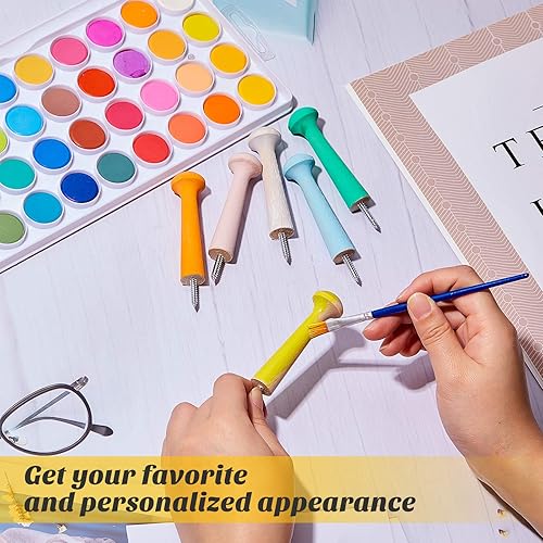 Miniatura 6 de Jetec Clavijas de madera con rosca de madera de 2.9 pulgadas de largo, estantes de madera sin terminar para colgar ropa, sombreros, toallas y más