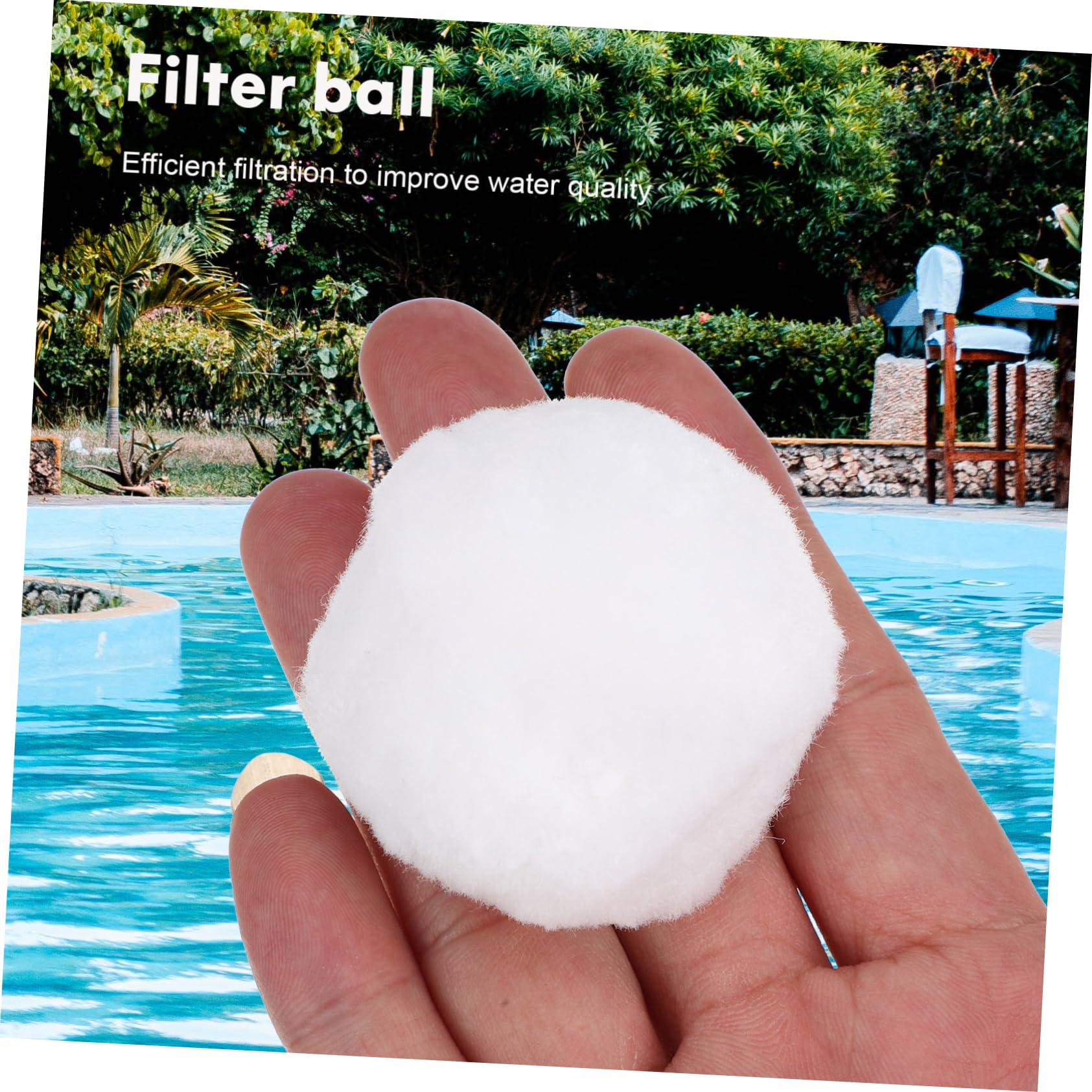 Bolas de Filtro para Piscinas de Color Claro 700g , Fibra de Poliéster, 1