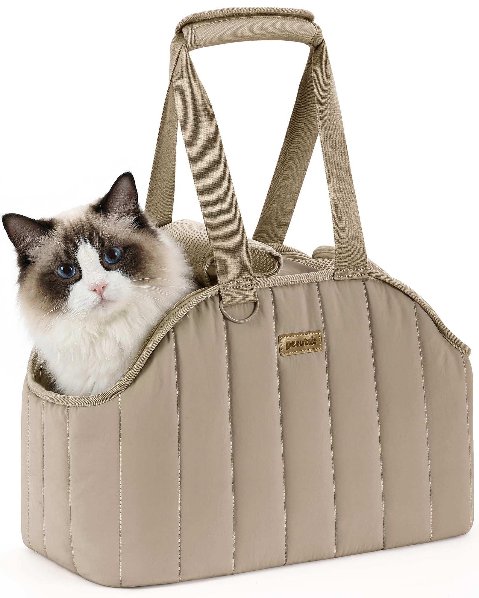 pecute Hundetasche für Kleine Hunde 4kg, Tragetasche Hund Hundetragetasche Leichte, Faltbare Hundetransportbox, Katzen Transporttasche für Unterwegs