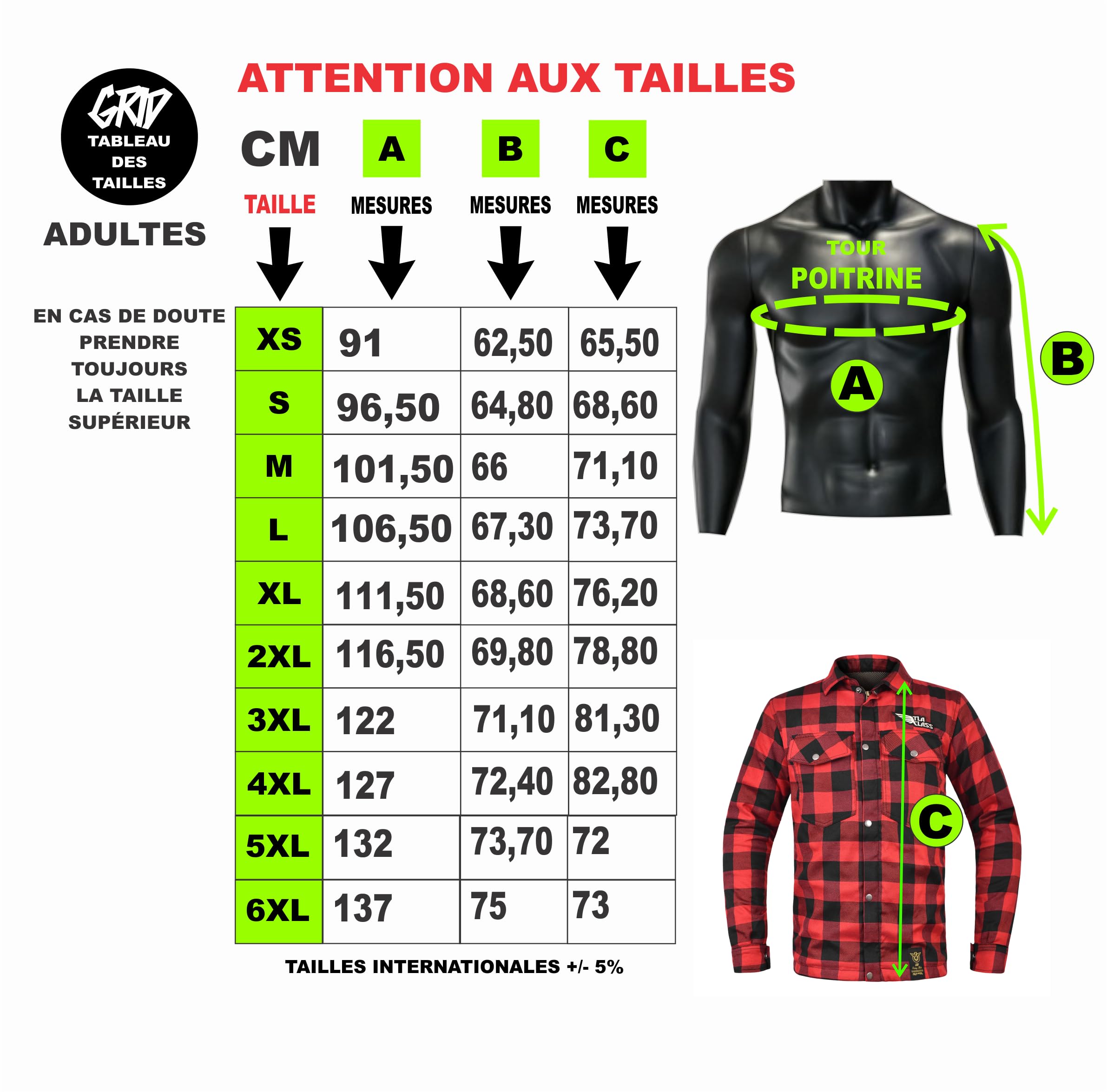 TLA Grid Camicia Moto con Protezioni, Giacca in Flanella a Quadri con Rinforzi in Aramide, Taglie sino 6XL Unisex Uomo e Donna, Giubbotto Moto e Scooter Vintage, Cafè Racer, Zip e Bottoni