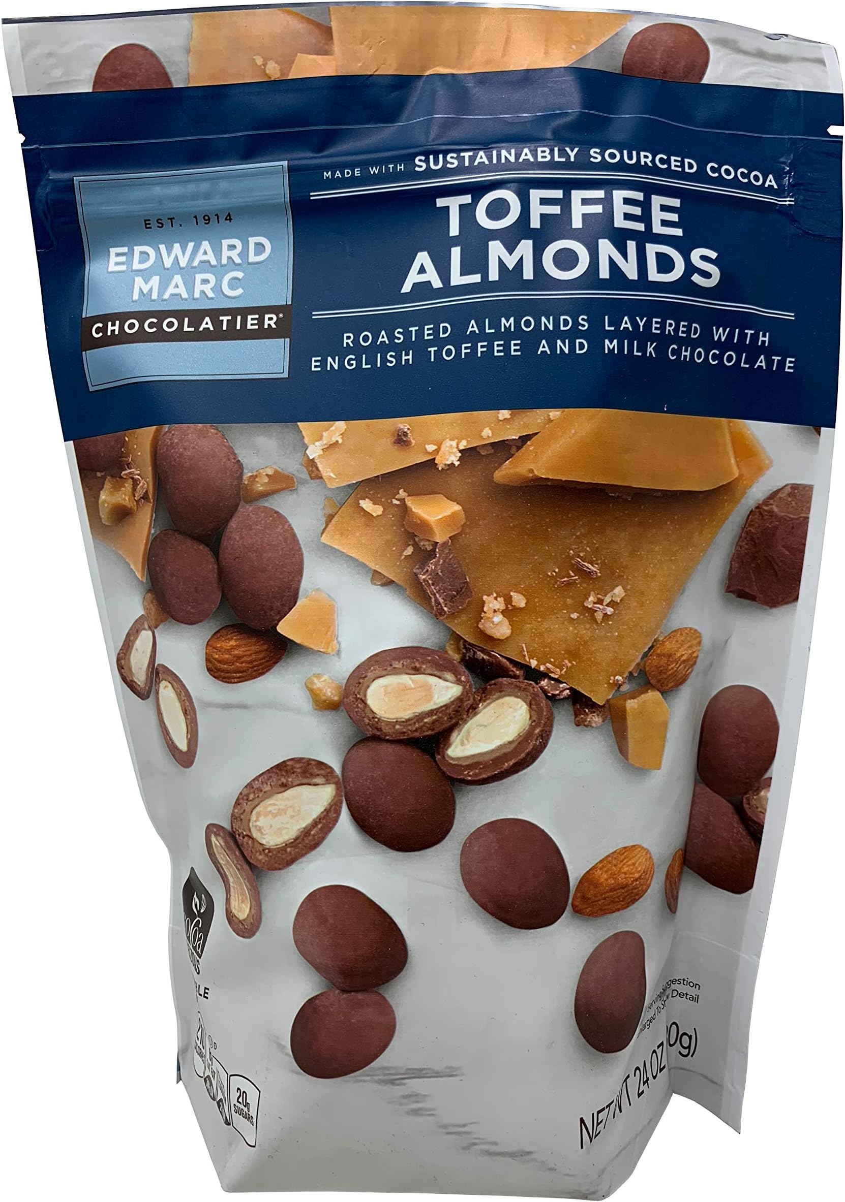 Edward Marc Toffee Almonds 24 oz.