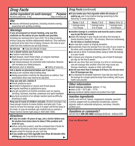 Miniatura 5 de Habitrol Pastillas de nicotina - 4 mg, sabor a menta, 135 unidades - Pastilla de nicotina para reducir los antojos y ayudar a dejar de fumar