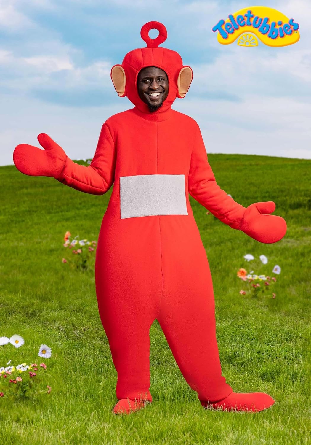Teletubbies Adult Po Costume Unisex, Teletubbies Red Halloween Outfit for Men & Women, 90s Nostalgia Halloween - Image 2