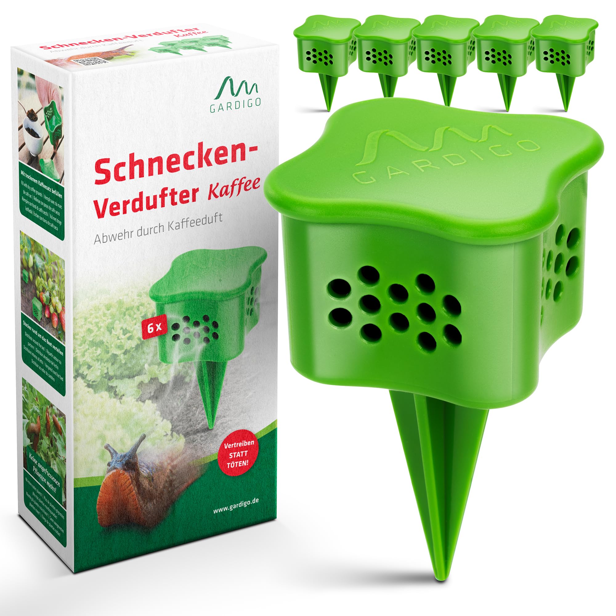 Protection Jardin Biologique Piquets Répulsifs Escargots GARDIGO - Lot De 6, Naturel Au Marc De Café, Protection Jardin Produit Anti Fourmis