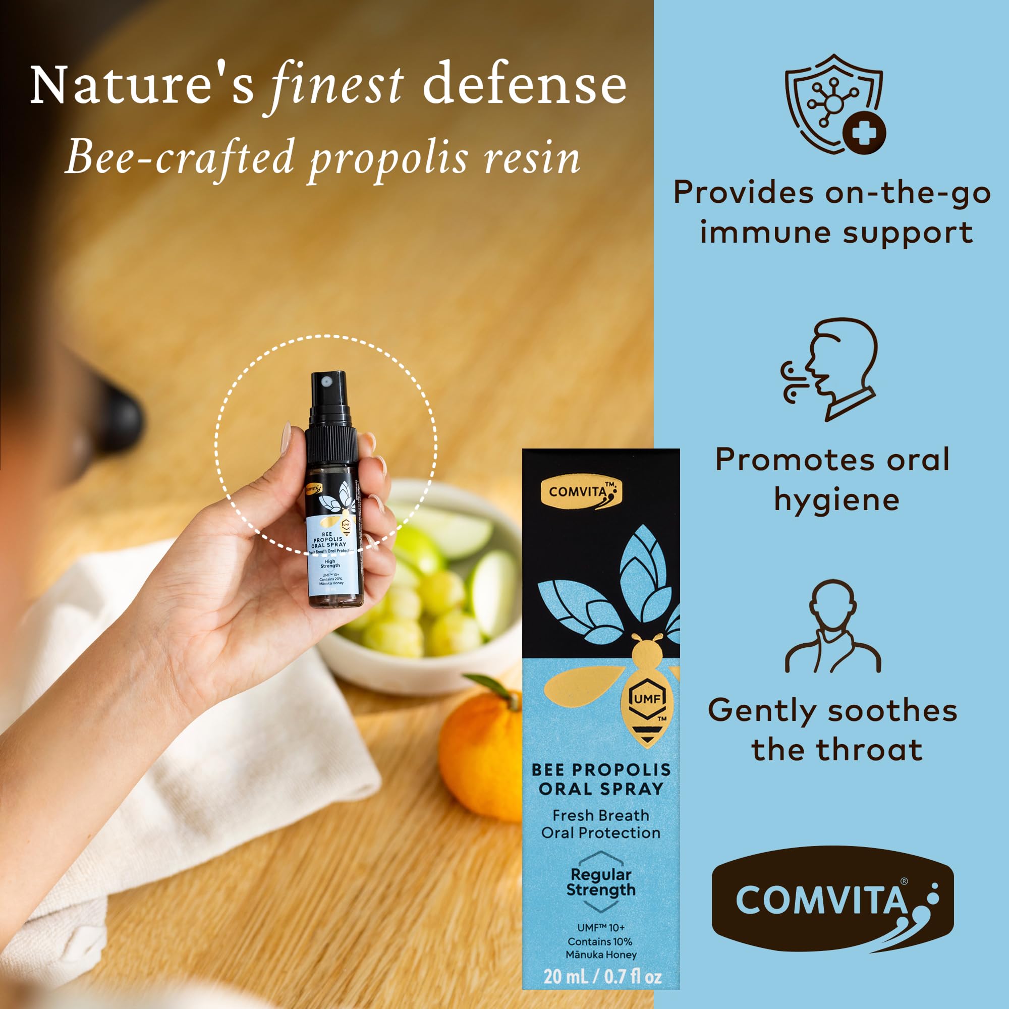 Comvita Bee Propolis Throat Spray UMF 10+ Manuka Honey - 0.7 Fl Oz (2 Pack) — Amazon image 2