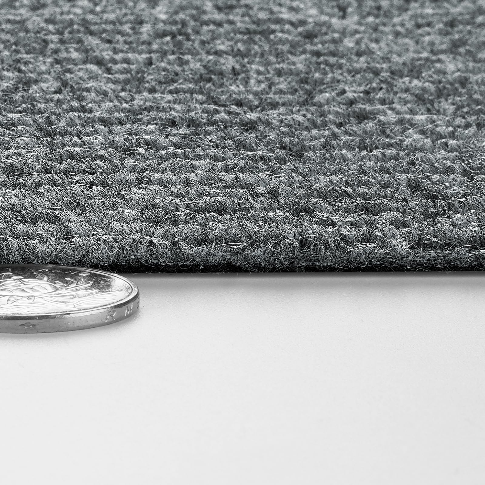 Livelynine Carreaux de moquette antidérapants gris et blancs, 24 x 157 po