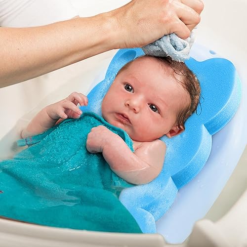 Miniatura 17 de Esponja de baño para bebé, esponjas suaves de ducha naturales con formas lindas para bañarse, espuma de bañera para bebés y niños pequeños, 3 azul