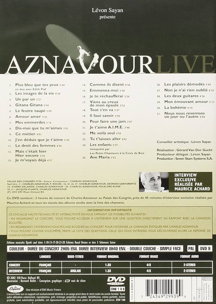 その他 Live Au Palais Des Congres 97-98 / [DVD] Amazon.co.jp: Palais Des Congres 1997/98 [DVD] : DVD