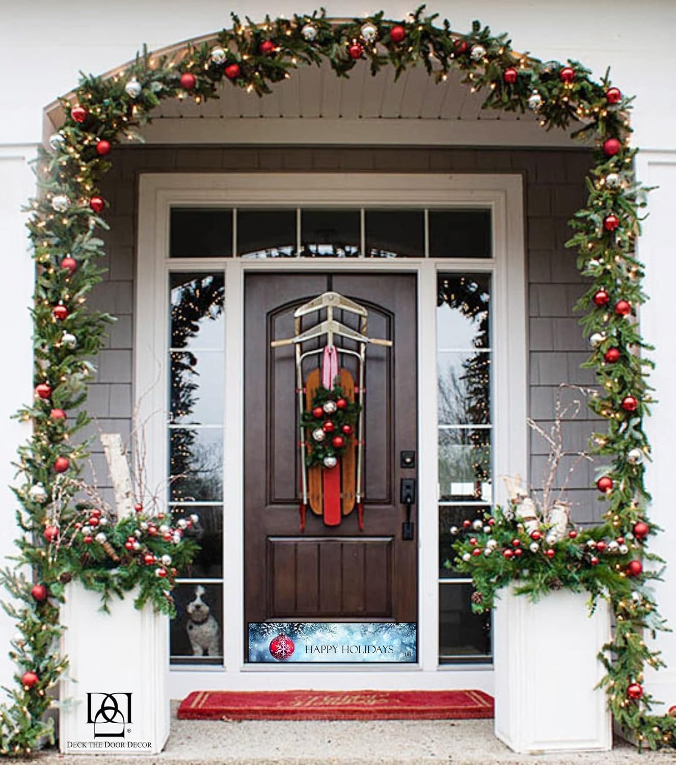 Decorative Magnetic Door Kick Plate Holiday Bundle - 8" x 34"
