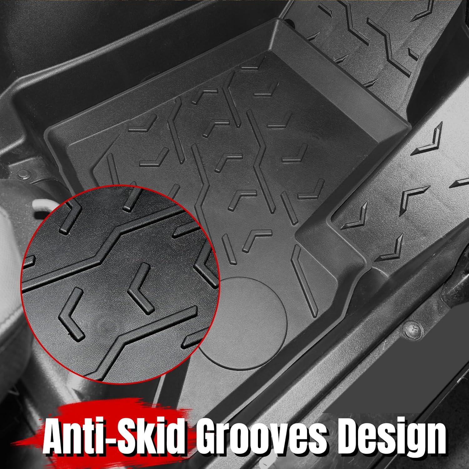 A & UTV PRO Floor Mats Fit for Kawasaki Teryx KRX 1000 20-25, All Weather Waterproof 3D Floor Liners, TPE Front Left & Right Slush Mats for Kawasaki Teryx KRX4 1000 2023-2025 Accessories, Black, 2PCS