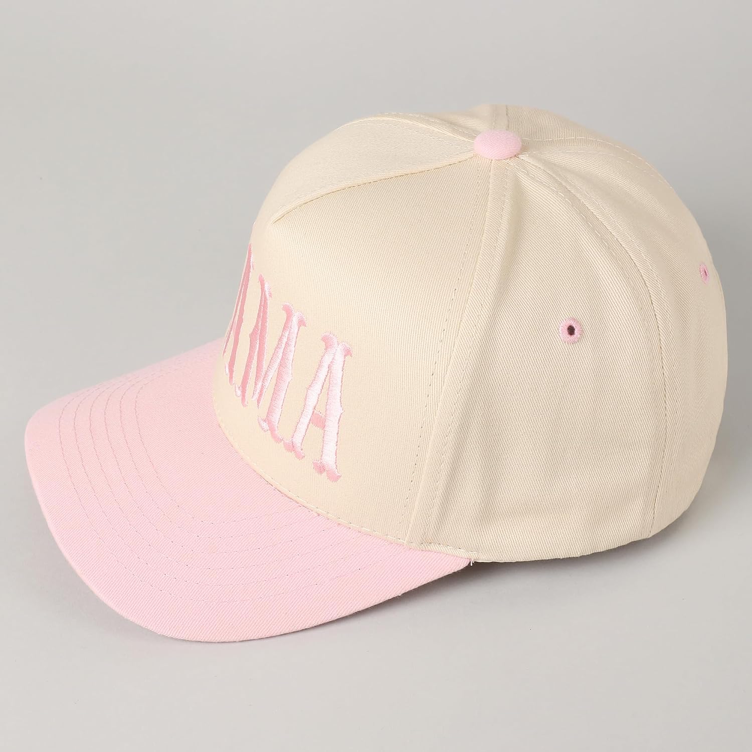 MIRMARU Two-Tone Vintage Canvas Trucker Hats for Men & Women, Adjustable Size Baseball Caps with Trendy Embroidered Design image 3