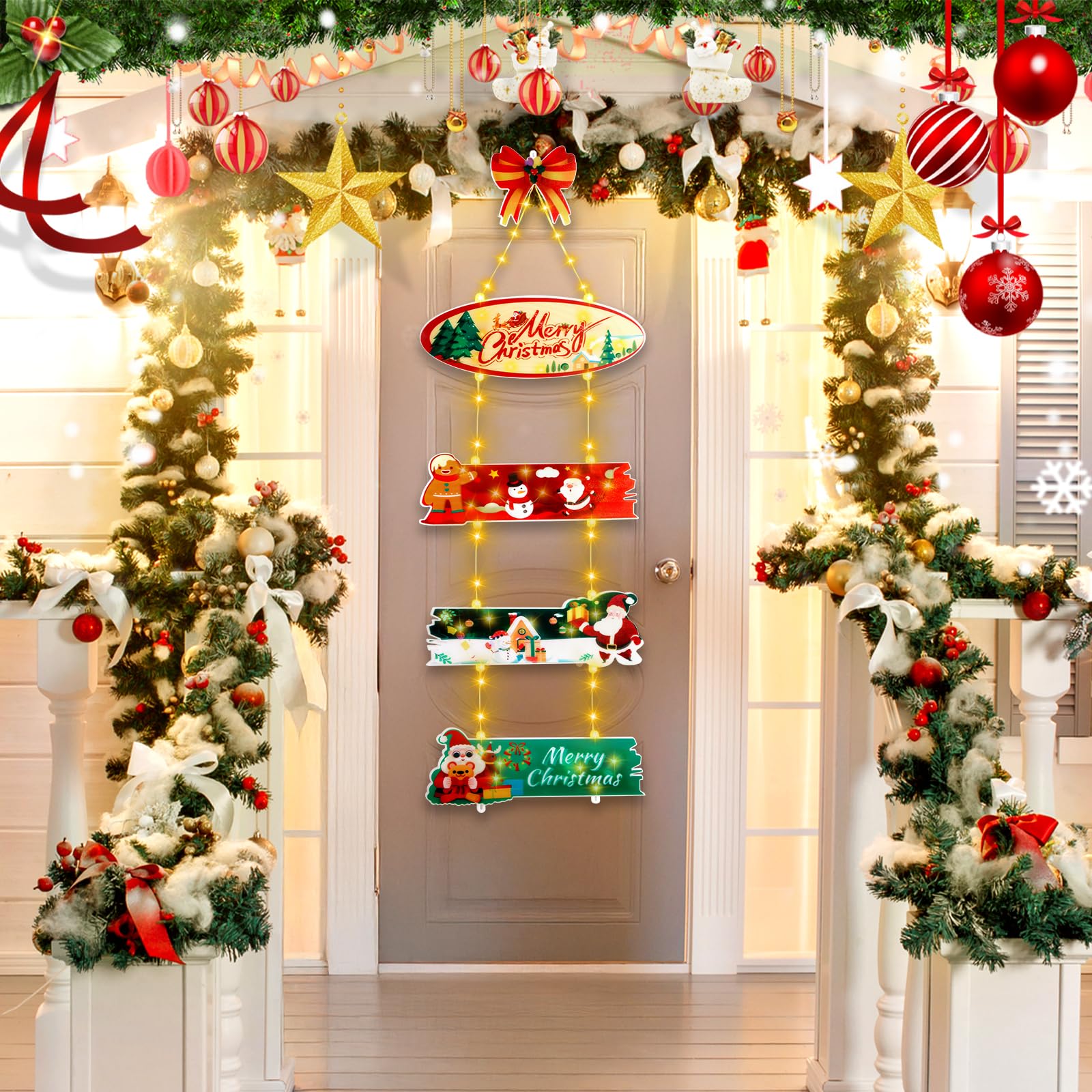 Lanternes De Décoration De Noël 2 Pièces, Lustres De Décoration De Noël, Veilleuses De Noël à