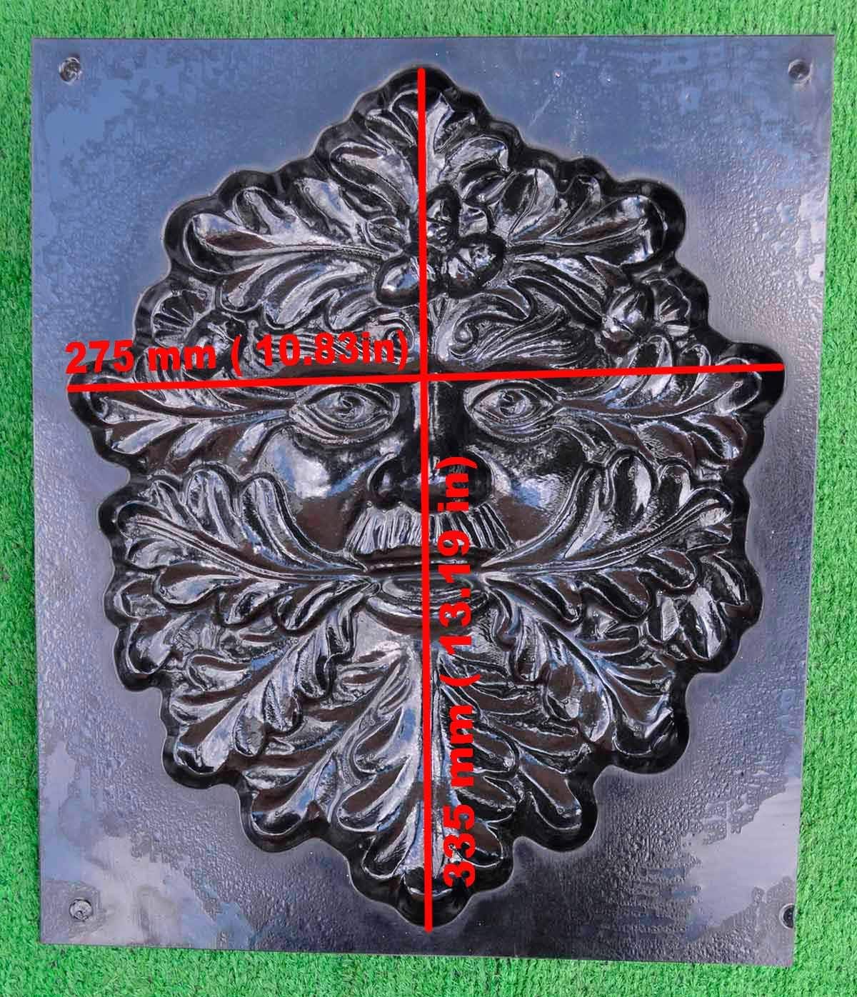 Mold Sculpture DIY Green Man FACE Plaque Old Man Modern Art Tree Wood Spirit Faces Greenman (D29)