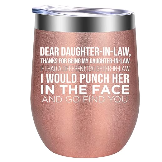 GSPY Wine Tumbler - Daughter in Law Gifts - Daughter in Law Gifts for Christmas, Birthday Gifts for Daughter in Law - Daughter in Law Gifts from Mother in Law - Future Daughter in Law Gifts