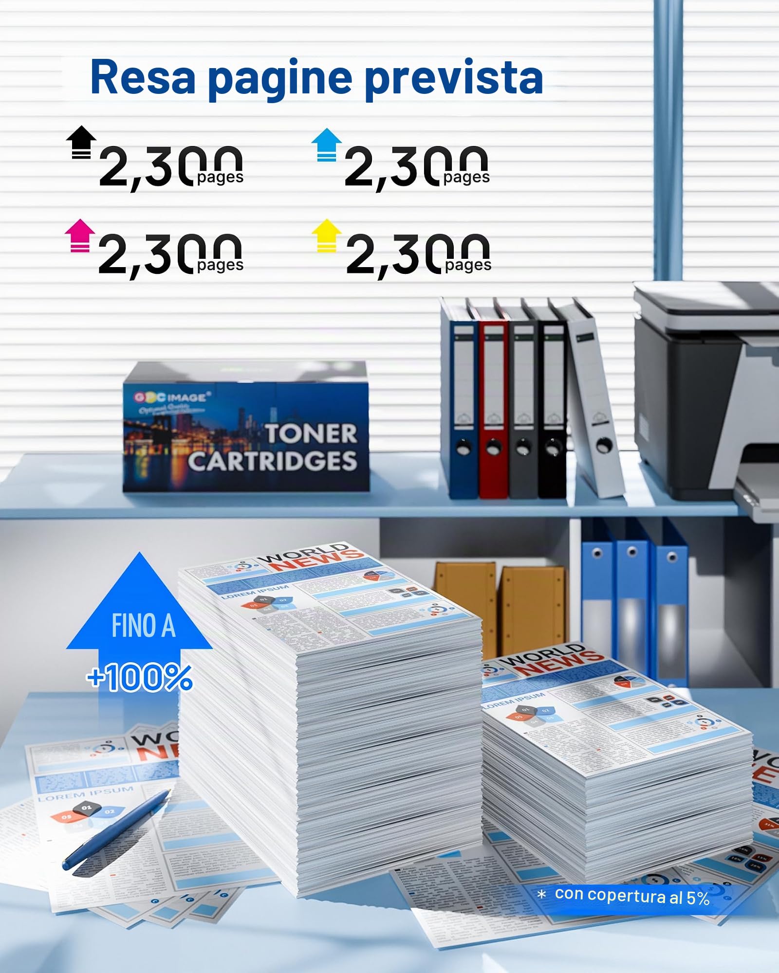 GPC Image Toner Compatibili per HP 410A 410X per MFP M477fdw M377dw 4-Pack | Compatibili per HP, Color LaserJet Pro MFP M477fdn, M452nw, M452dn, M477fnw, M477dw, M477, M452, Nero, Ciano, Magenta, Giallo