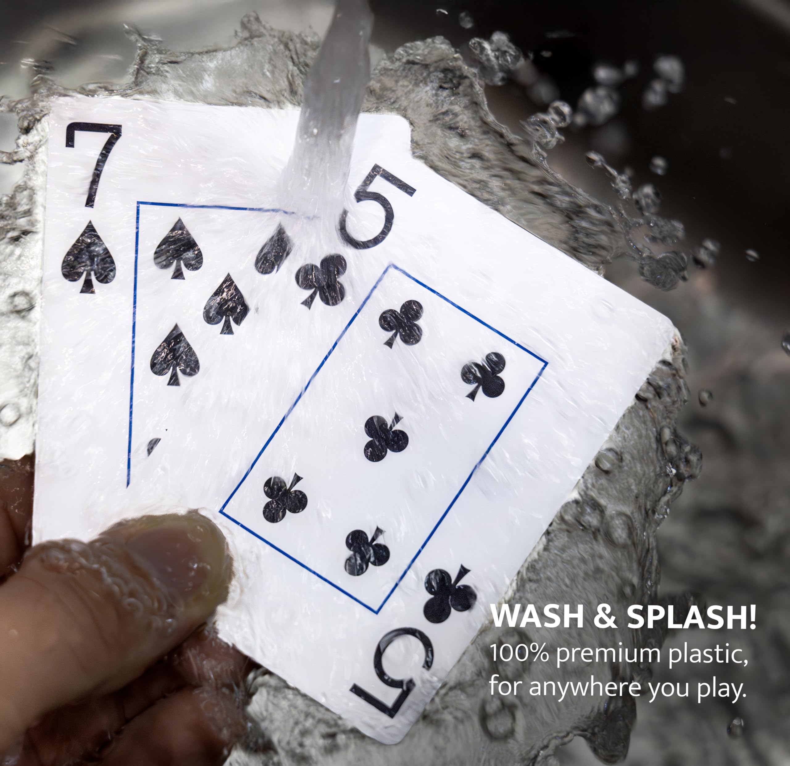 rokt&razo Premium Sanded Plastic Playing Cards 4 Decks: 100% Waterproof, 2 Standard & 2 Jumbo Index, Large Print Poker Cards - Image 4