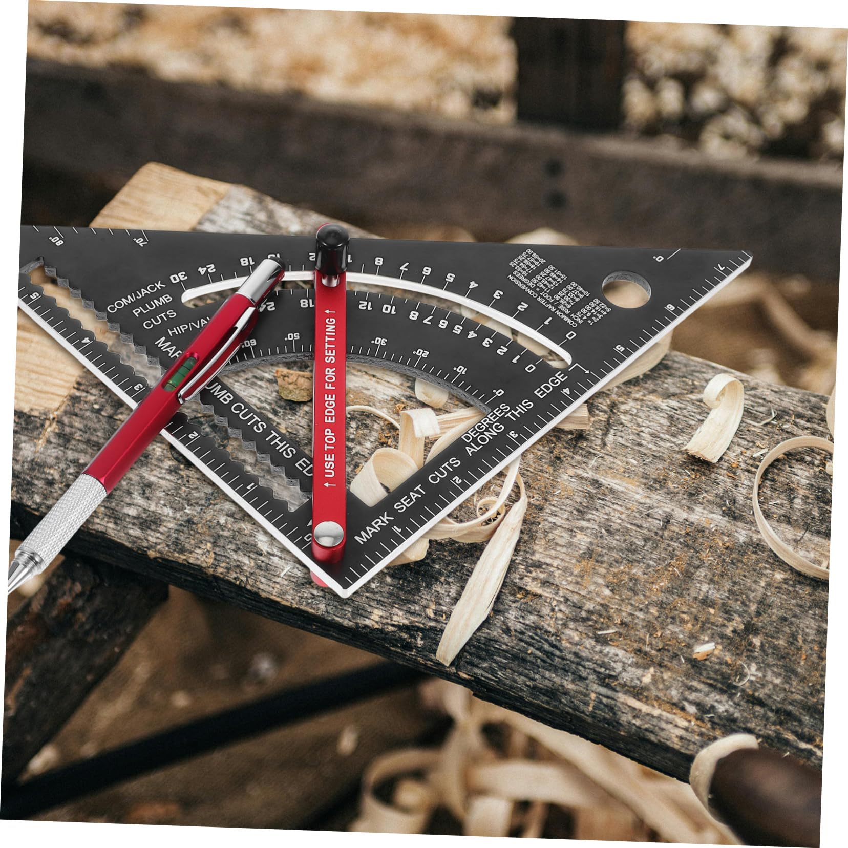 Zimmermannsquadrat Holzbearbeitungswerkzeuge 2 Stück Stift Aluminium Dreieck Lineal Mit Markierungsstift Escuadras De Construccion