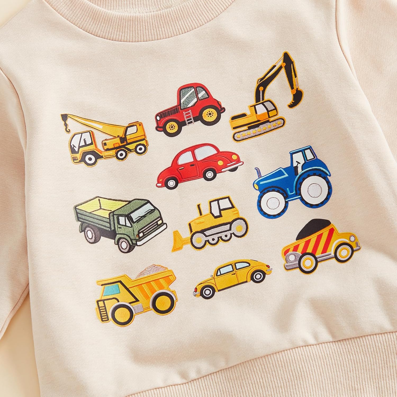 Fernvia Toddler Baby Boy Clothes Set 2T 3T 4T 5T Truck Excavator Print Long Sleeve Sweatshirt Elastic Pants Fall Outfits - Image 4