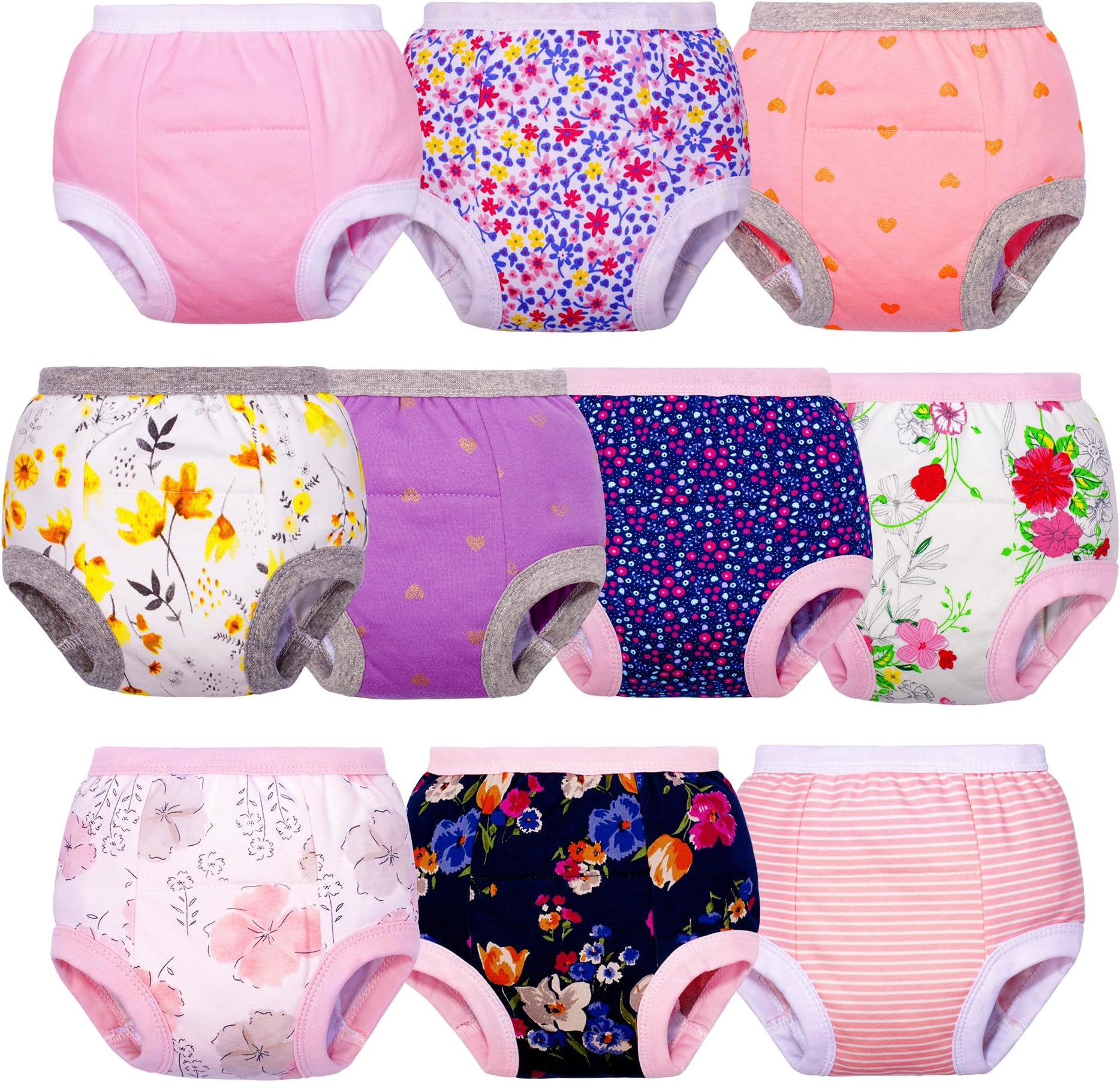 BIG ELEPHANT Toddler Potty Training Underwear, 100% Cotton for Boys & Girls