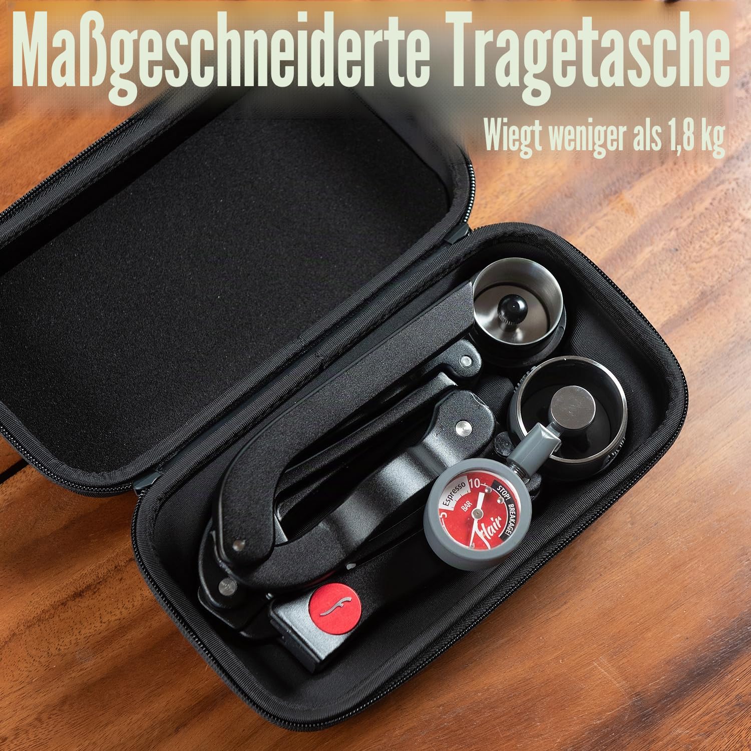 Flair 2GO: Tragbare, zusammenklappbare Hebel-Espressomaschine für 9BAR Espresso überall (Grundmodell)