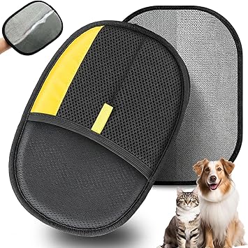 Pet Hair Removal Glove for Dogs & Cats, Newly Upgraded Reusable Electrostatic Pet Hair Glove, Magic Brush Pet Hair Remover Tool for Clothing, Couch, Carpet, Car Seat