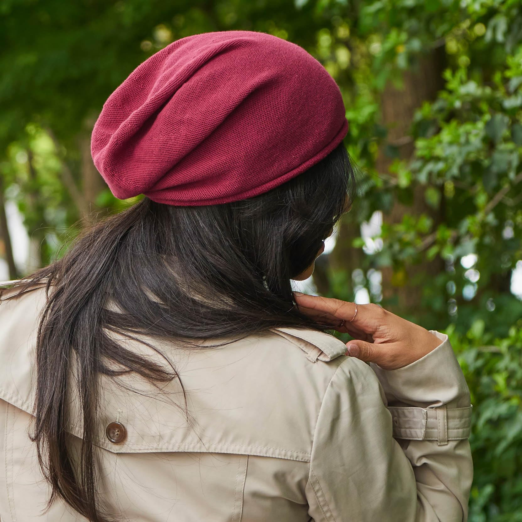 Bonnet Extensible en Tricot Fin 100% Coton Bio Fabriqué Au Japon, Bonnet Tombant Femme D'Été, Chapeau Homme D'Intérieur Mode Hiver, Idéal pour Chimio Médical Et Peaux Sensibles