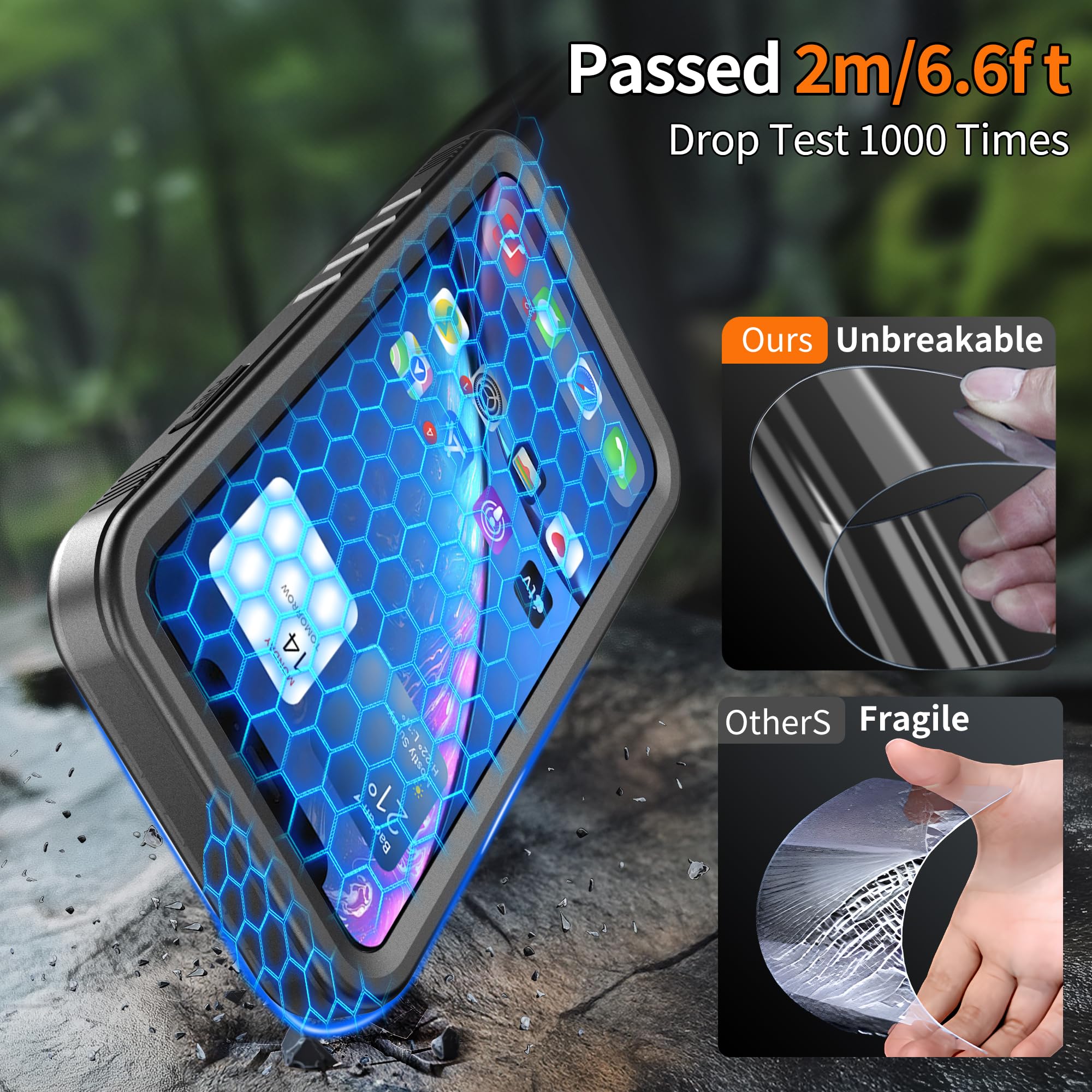 Amazon.com: Cozycase TOP Military IP68 Waterproof Case for iPhone