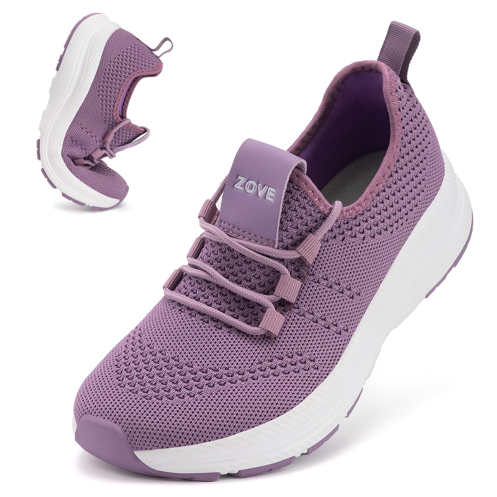 ZOVE Wide Toe Box Shoes Women Extra Wide Width Sneakers Ultra Light Road Running Shoes Non-Slip Tennis Sneakers Breathable Walking Athletic
