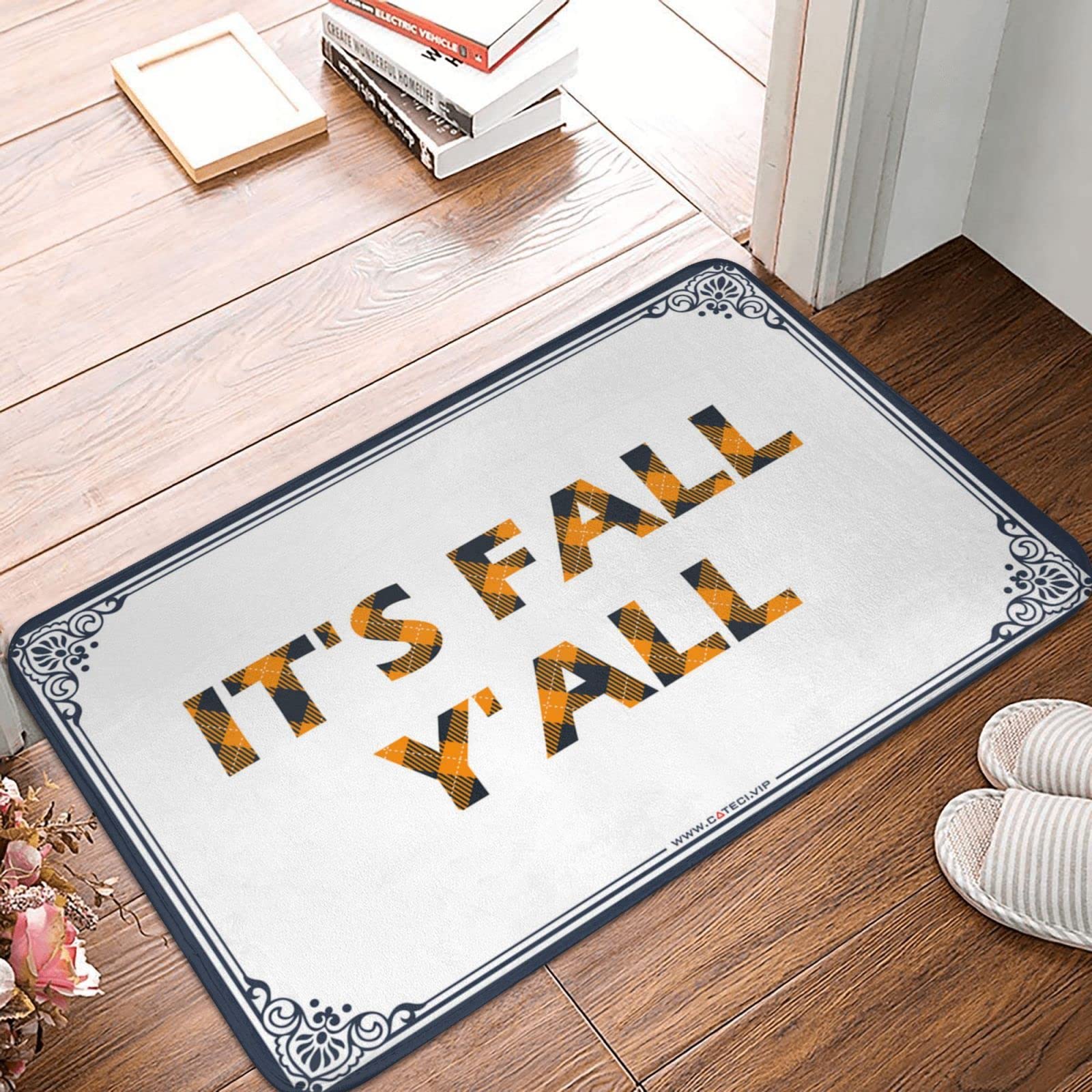 Paillasson d'Halloween amusant grand format 65 x 90 cm avec message humoristique