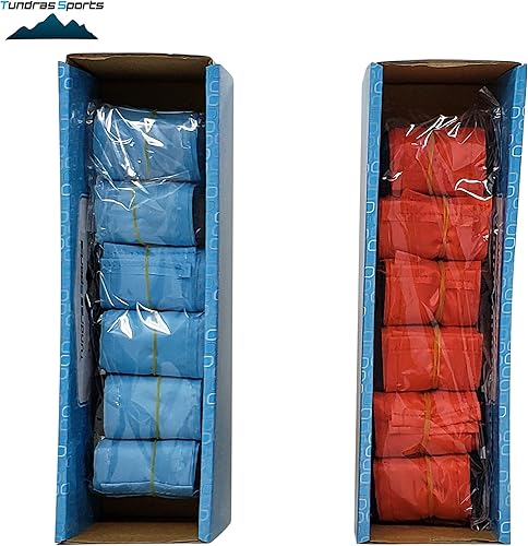 Miniatura 3 de Tundras Juego completo de fútbol con bandera deportiva para 12 jugadores, kit juvenil para niños, incluye banderas (2 juegos de 6) con cinturones