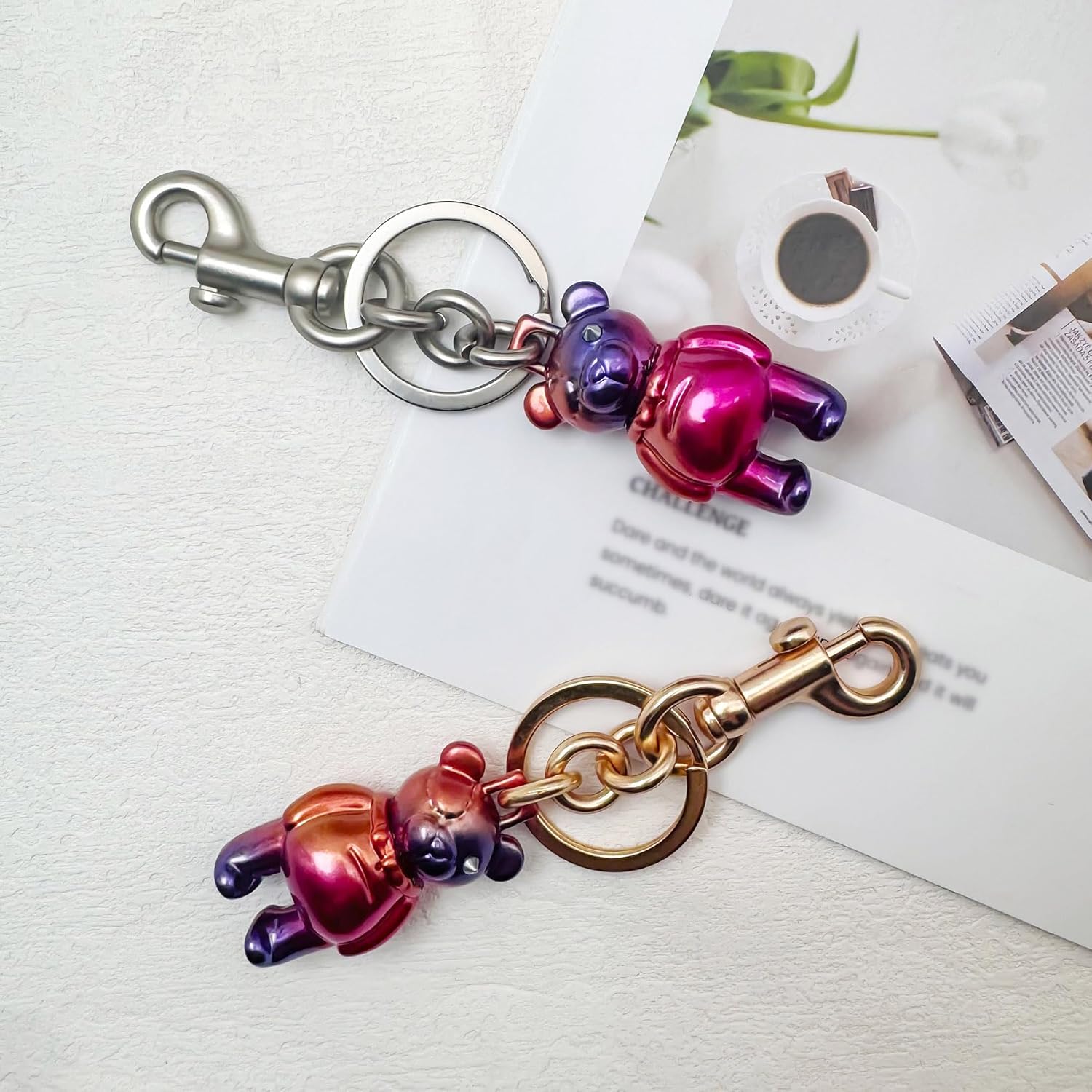 Fruit Bag Charm Key Chain Accessory Purse Charm Gifts for Women - Image 4