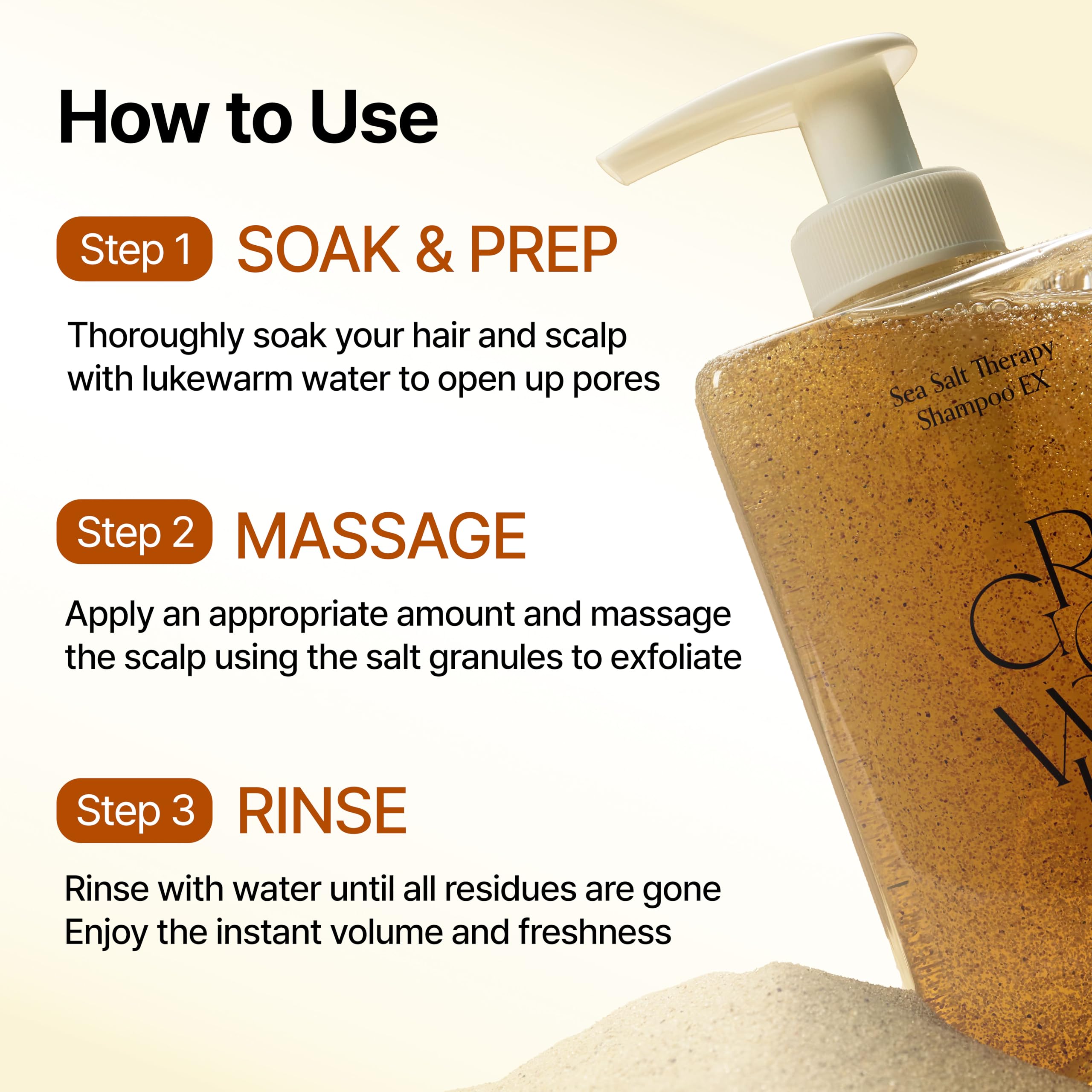 GROWUS - Shampoo Terapeutico con Sale Marino, Shampoo Chiarificante: Rimuove l'Accumulo di Prodotto, Sporco e Grasso, 16,9 fl.oz.