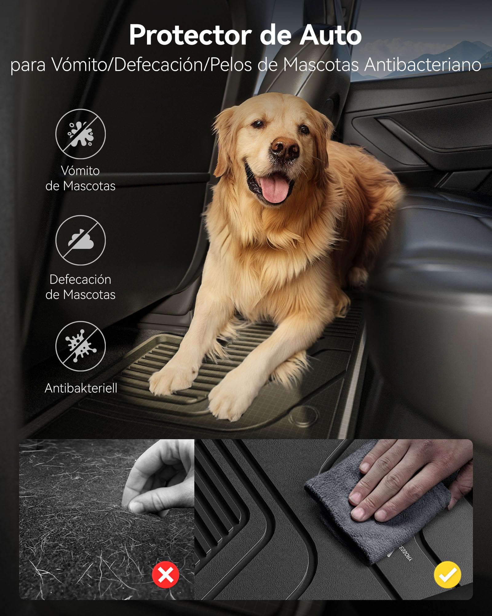3W Alfombrillas de Coche para Tesla Model Y 2025 2026 Juniper,Incluyendo Alfombrilla de Maletero en Material Thorex™ Premium, Aptas para Todas las Estaciones, Antideslizantes e Impermeables,Accesorios