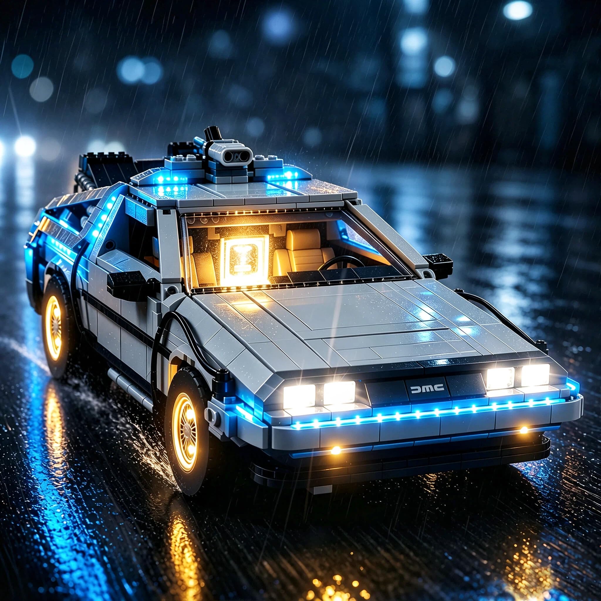 デロリアン専用音声ギミック付きディスプレイベース（組み立てキット） Amazon.co.jp: Kyglaring LEDライトキット Legoバック