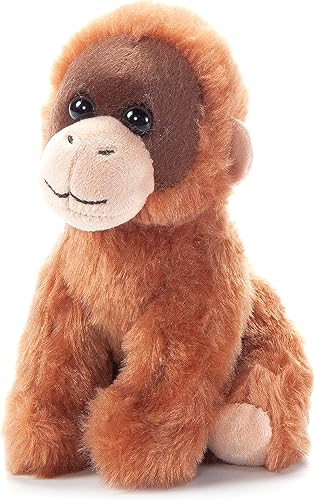 The Petting Zoo Orangutan - Peluche de animales salvajes, regalos para niños, animales salvajes de Onez Babiez, juguete de peluche de orangután de 6