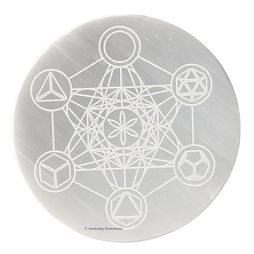 Amazing Gemstone Selenite Crystal Charging Plate for Crystals and Healing