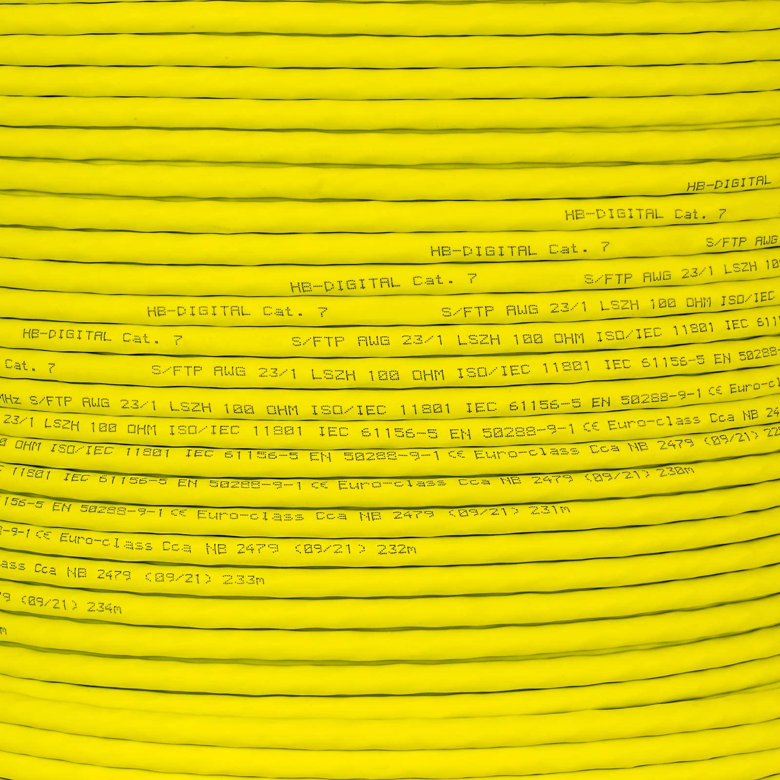 Cavo Di Rete CAT 7 S/FTP 100 Metri Hb-digital | Rame Puro AWG23 Senza Alogeni | Installazione LSA