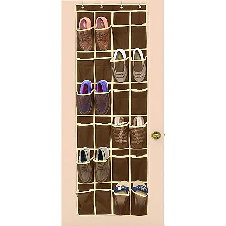24 Over The Door Shoe Organizer Rack Hanging Storage Holder Hanger Bag Closet - Foto 11