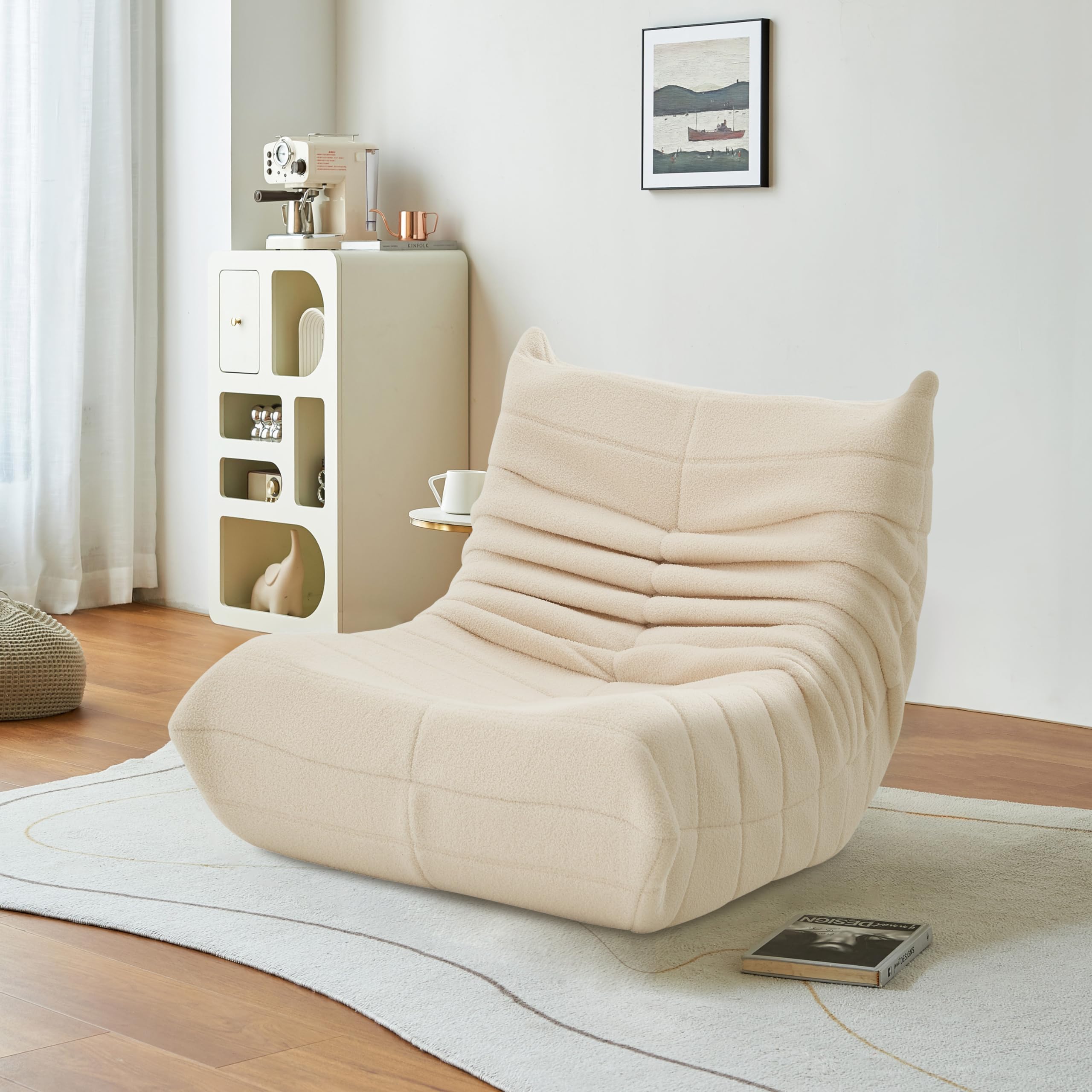 KeepGoon Chaise de sol pliable - Canapé paresseux - Chaise de méditation - Pouf - Canapé de sol - Fauteuil de relaxation - Coussin thaï pour les loisirs, la méditation pour la maison ou le bureau -